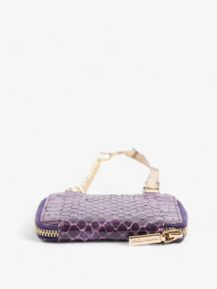 Dolce and Gabbana Coin Purse Purple Python Image 4