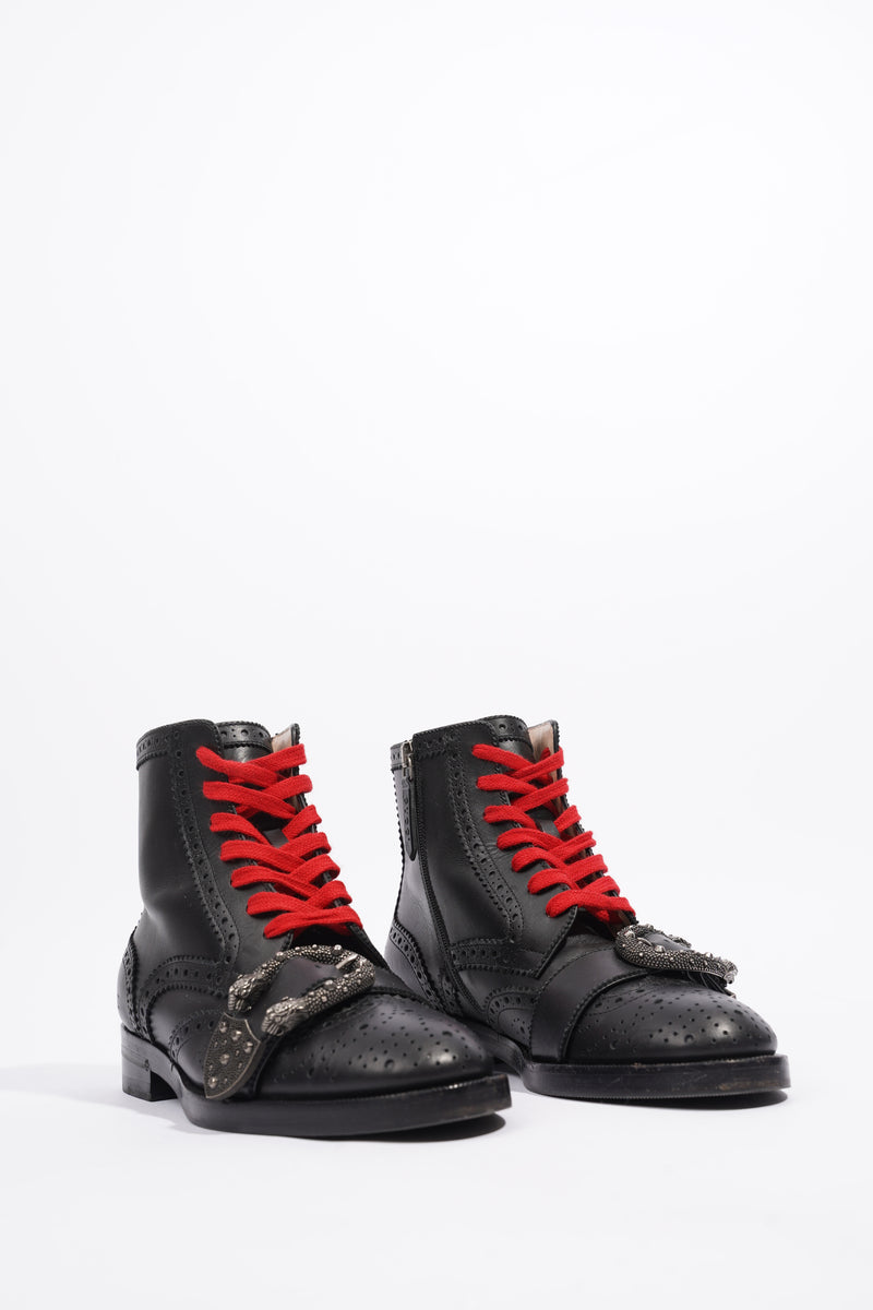  Queercore Ankle Boots Black Leather EU 36 UK 3