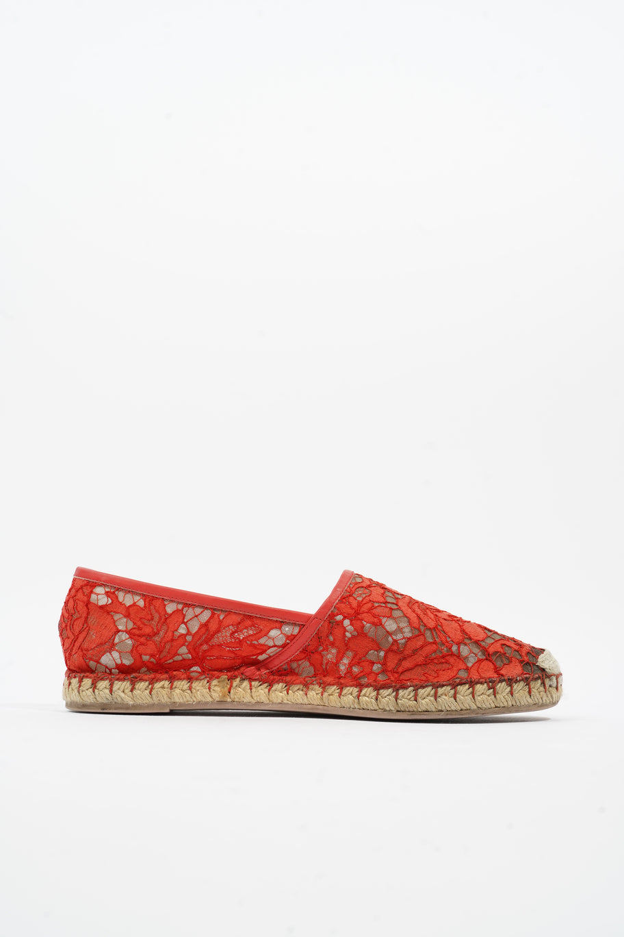 Lace Espadrille Red Lace EU 41 UK 8 Image 4