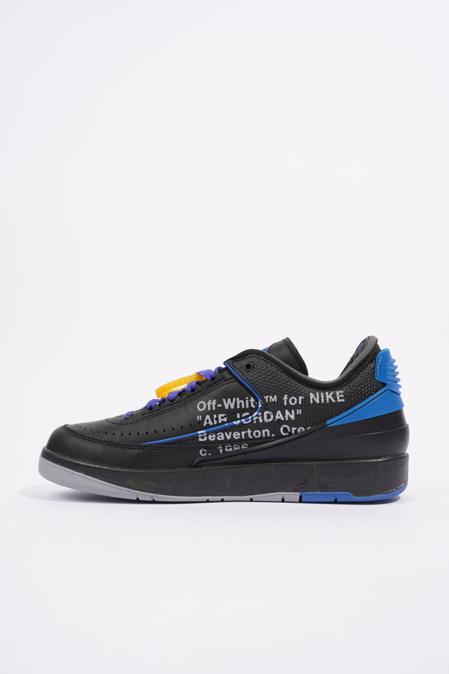 Nike x Off White Jordan 2 Retro Low Sp Off White Black / Varsity Royal Leather EU 42.5 UK 8 Image 2