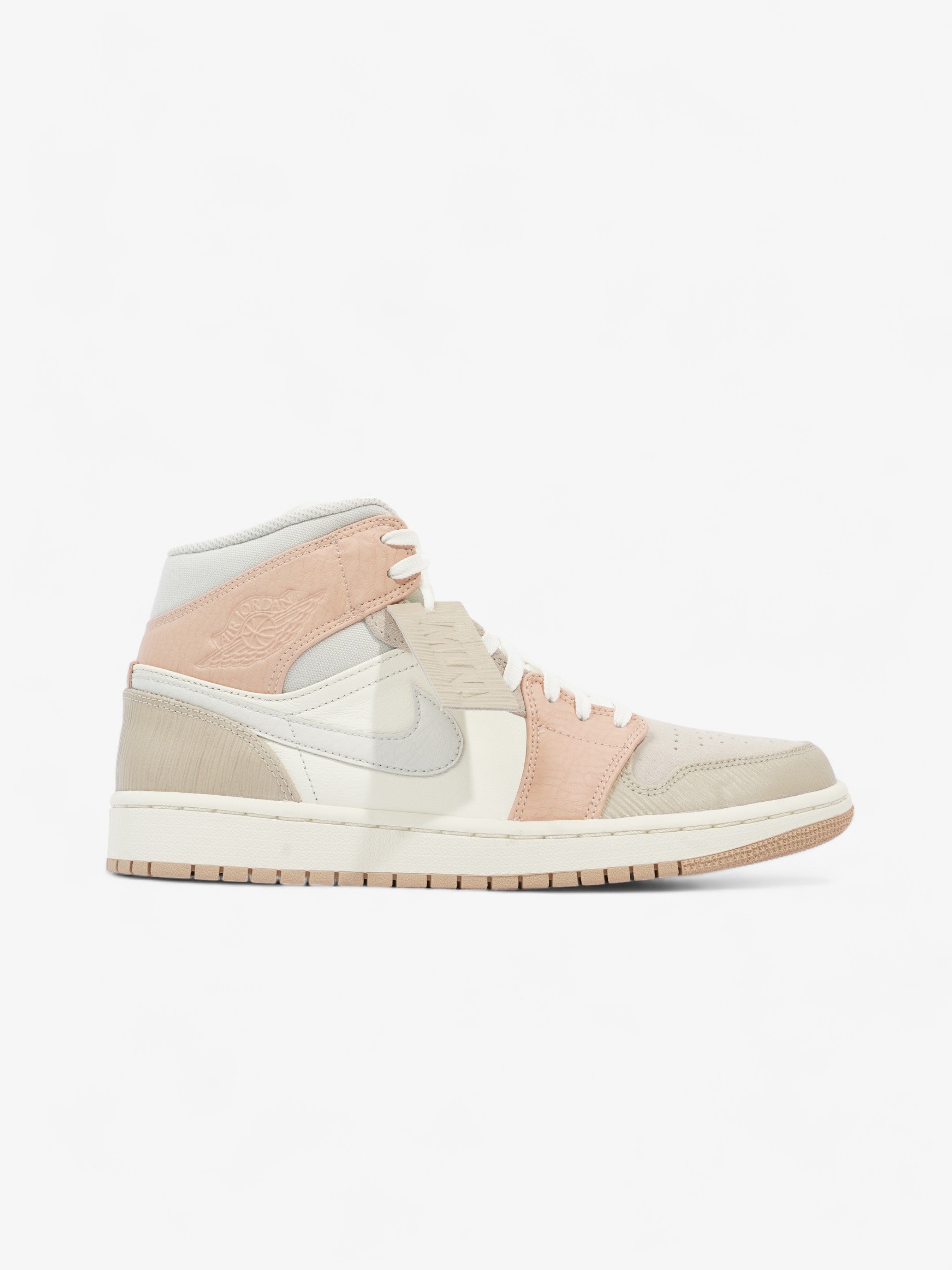 Nike Jordan 1 Mid Milan Sail Light Bone Leather EU 43 UK 8.5 Luxe Collective