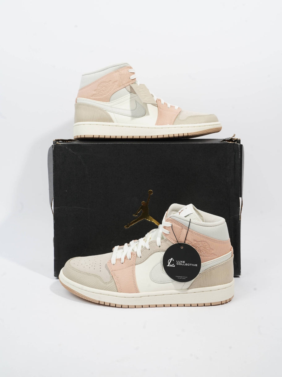 Jordan 1 Mid Milan Sail / Light Bone Leather EU 43 UK 8.5 Image 9