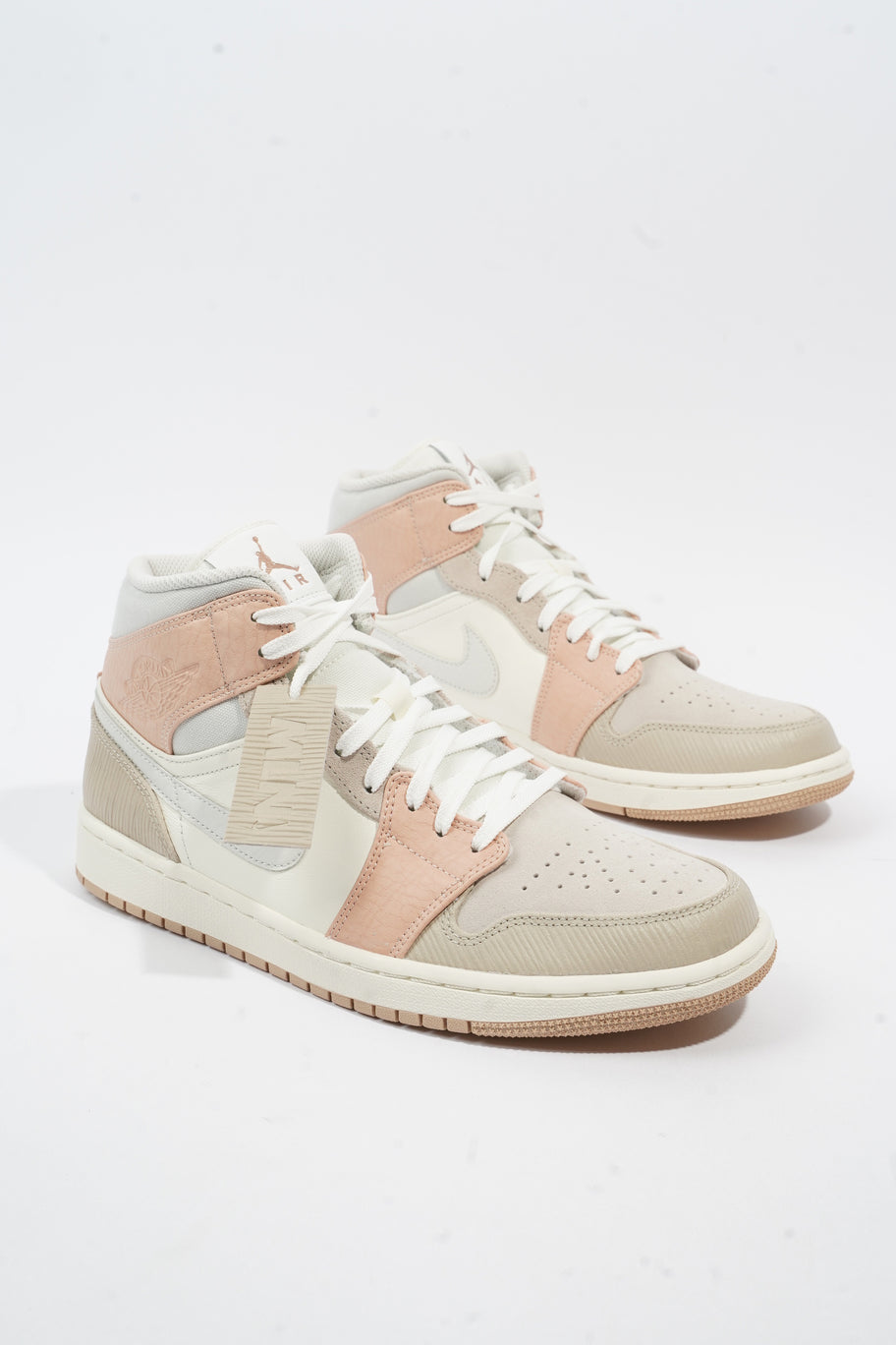 Jordan 1 Mid Milan Sail / Light Bone Leather EU 43 UK 8.5 Image 2