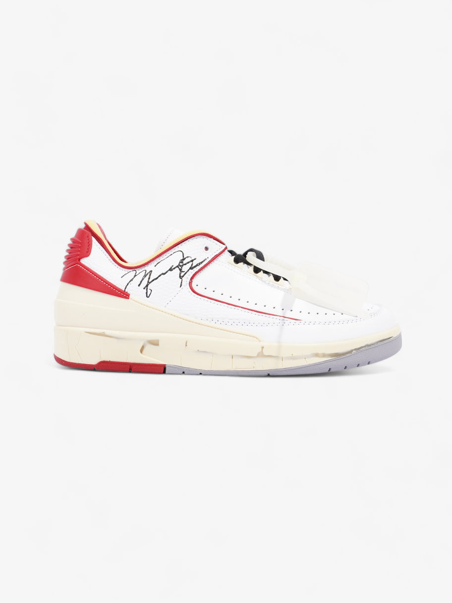 Nike x Off White Jordan 2 Retro Low Sp White / Varsity Red / Black Leather EU 42.5 UK 8 Image 1