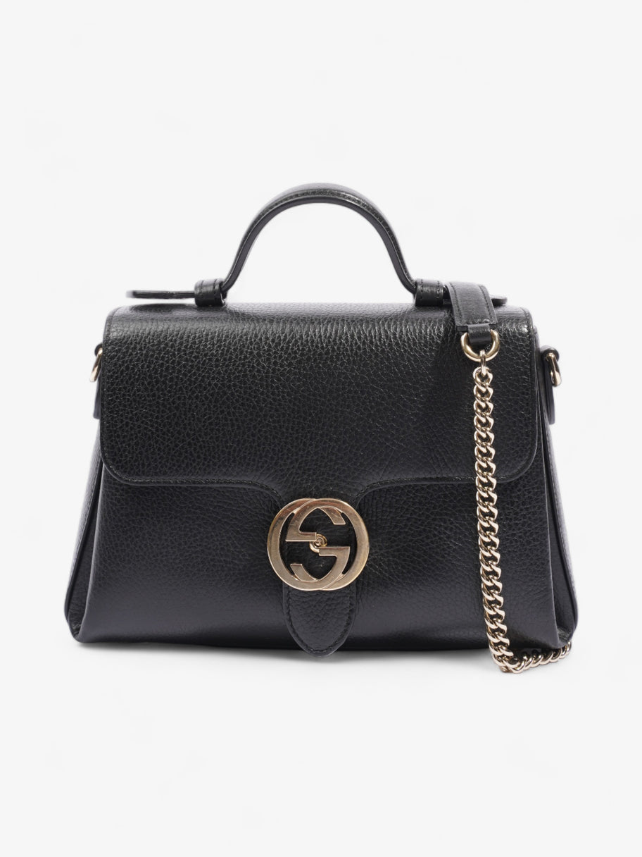 Gucci Interlocking G Shoulder Black Leather Image 1