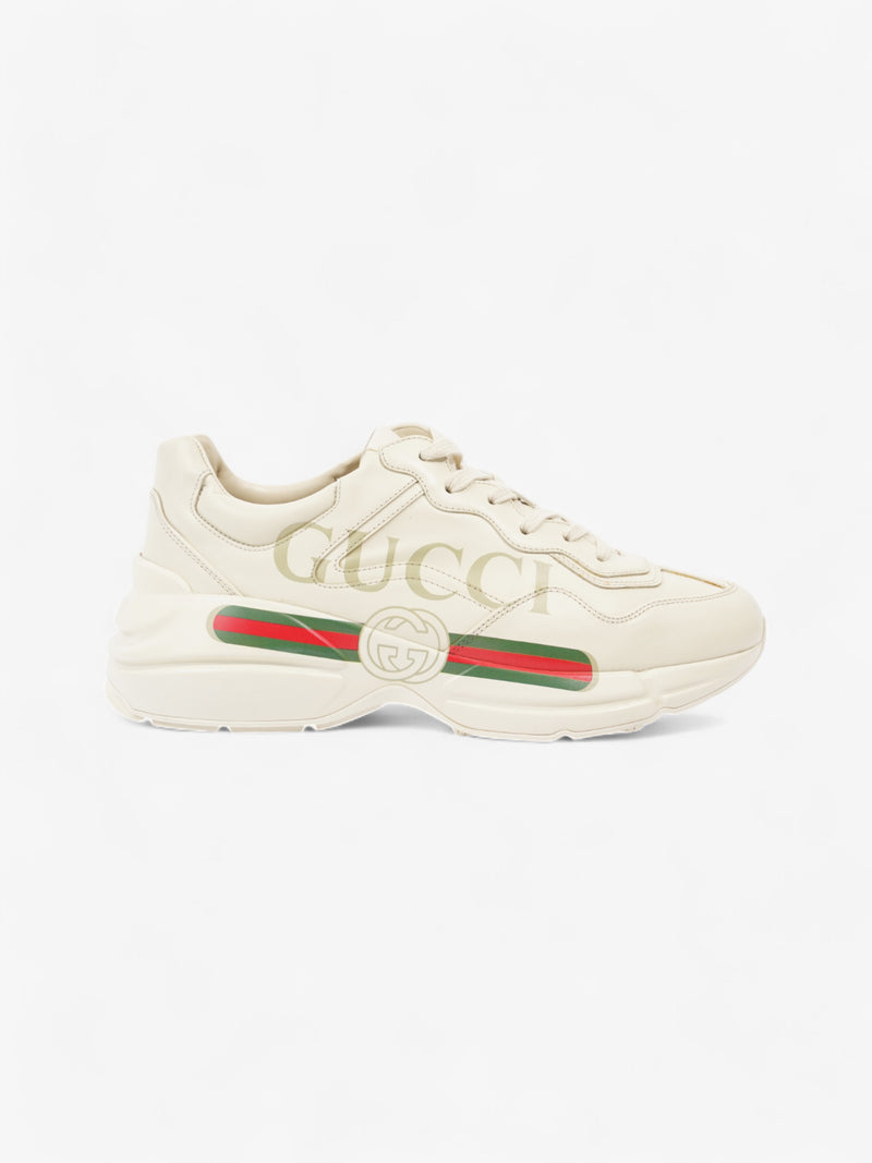  Gucci Rhyton Sneakers Beige  / Red / Green Leather EU 42.5 UK 8.5