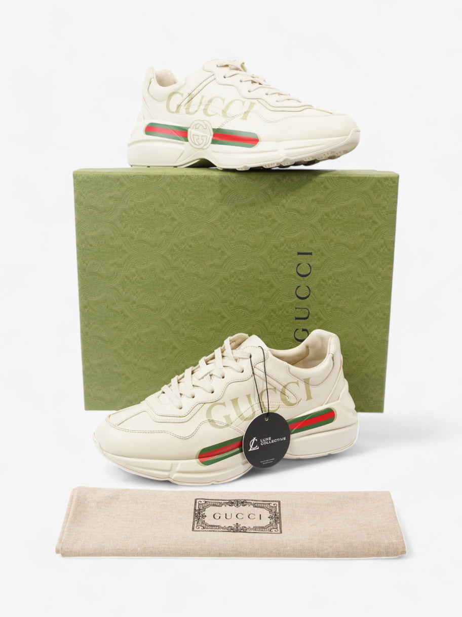 Gucci Rhyton Sneakers Beige  / Red / Green Leather EU 42.5 UK 8.5 Image 10