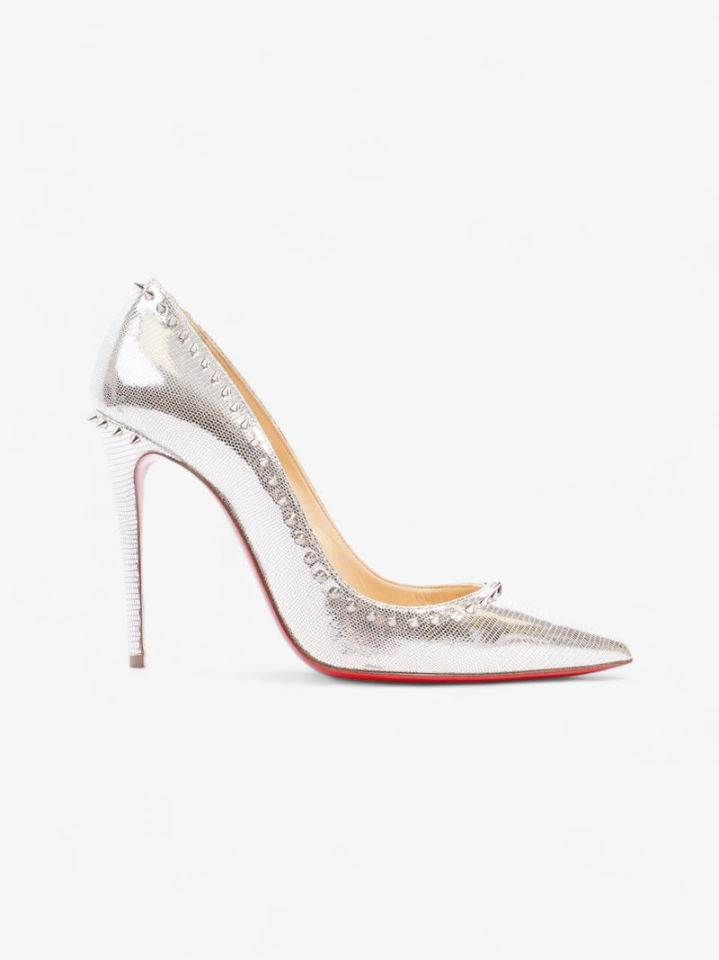  Christian Louboutin Angelina 100mm Silver Leather EU 39 UK 6