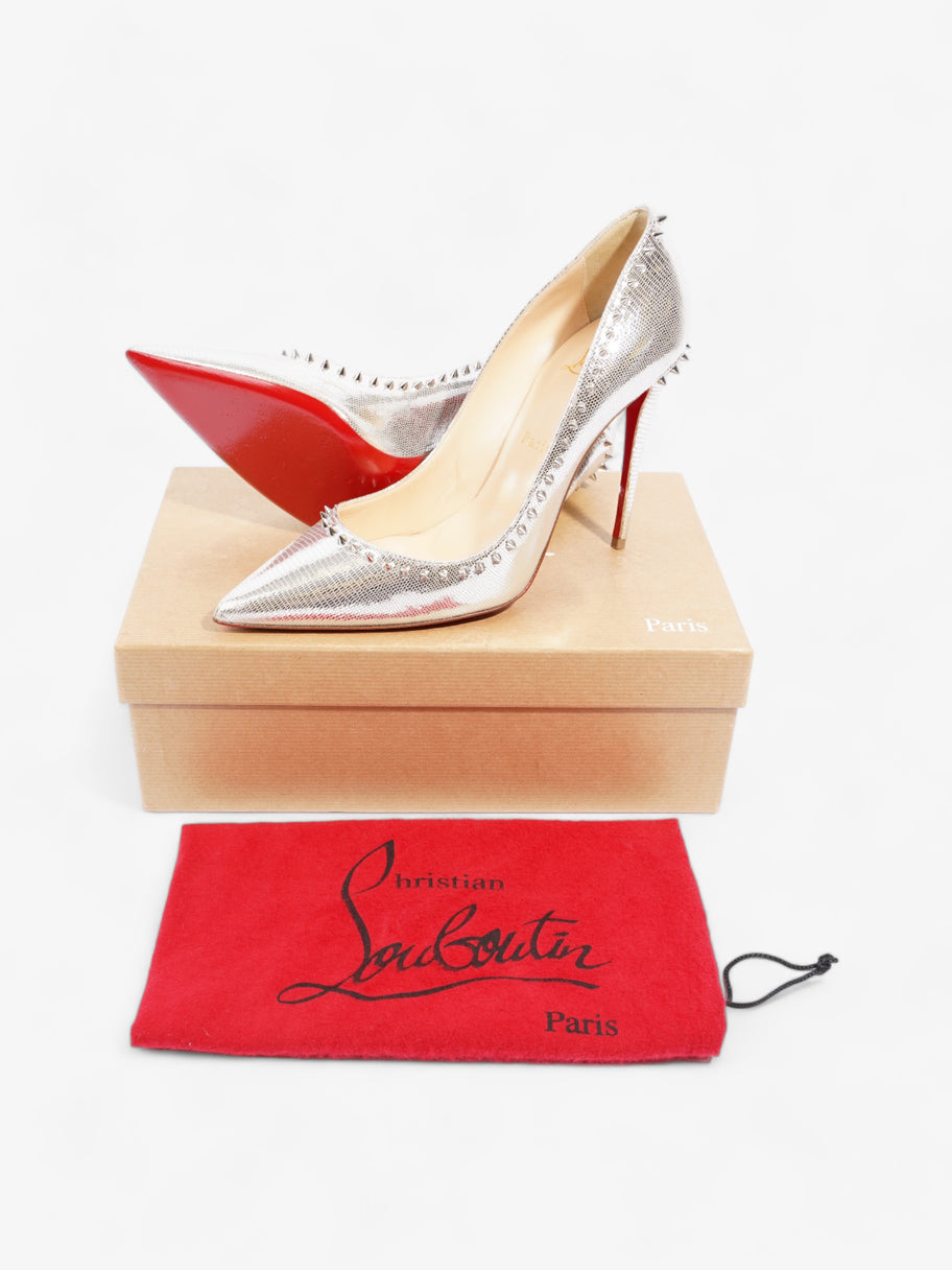 Christian Louboutin Angelina 100mm Silver Leather EU 39 UK 6 Image 10