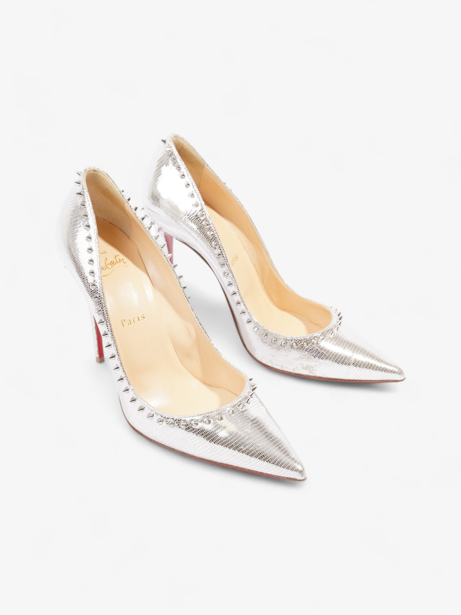 Christian Louboutin Angelina 100mm Silver Leather EU 39 UK 6 Image 2