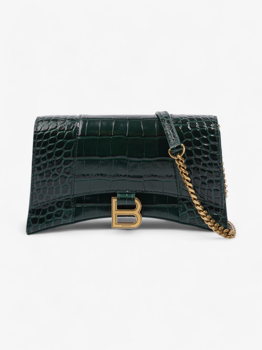 Balenciaga Hourglass Green Embossed Leather Image 1