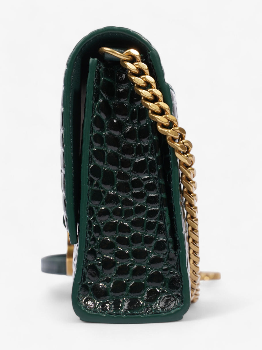 Balenciaga Hourglass Green Embossed Leather Image 3