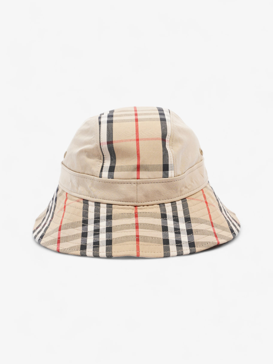 Burberry Supernova Check Bucket Hat Honey Beige Cotton Large Image 1