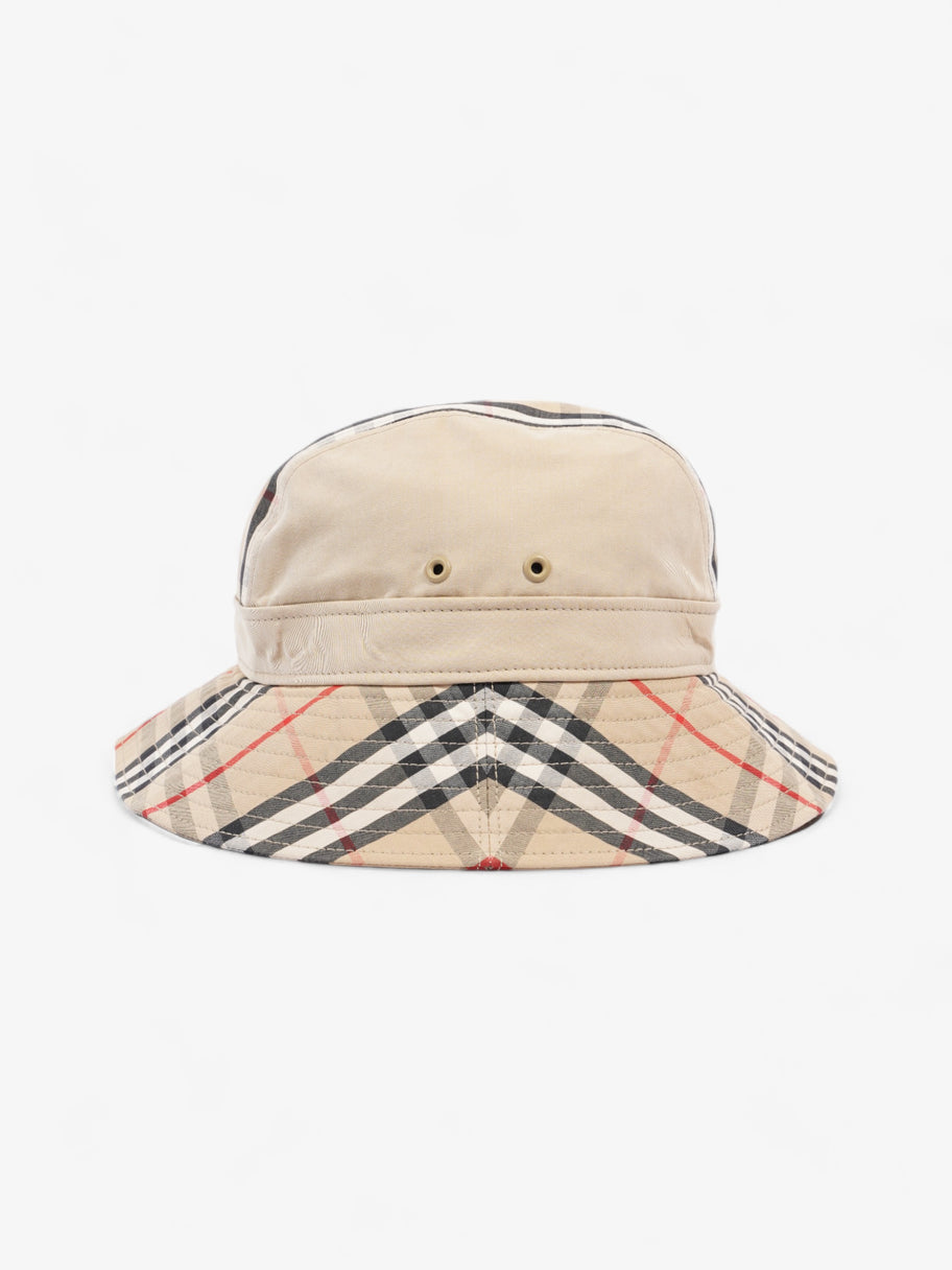 Burberry Supernova Check Bucket Hat Honey Beige Cotton Large Image 3