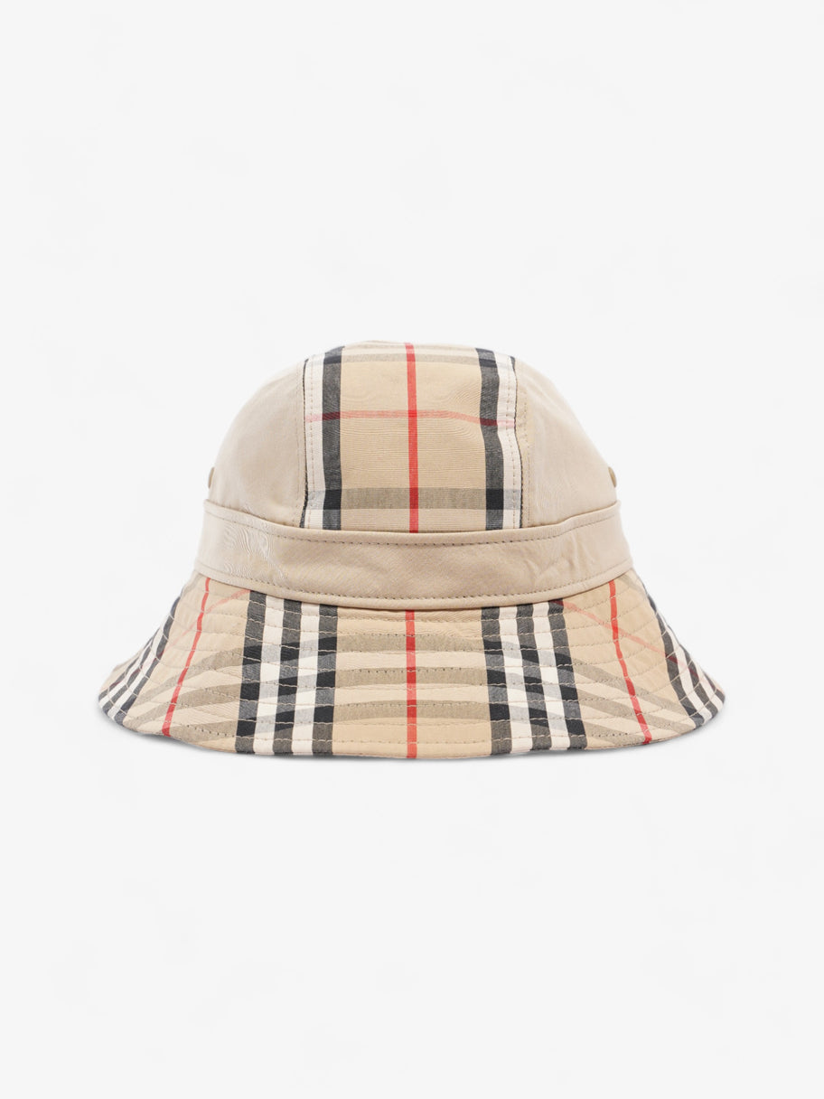 Burberry Supernova Check Bucket Hat Honey Beige Cotton Large Image 4