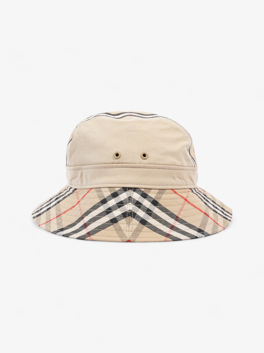 Burberry Supernova Check Bucket Hat Honey Beige Cotton Large Image 5