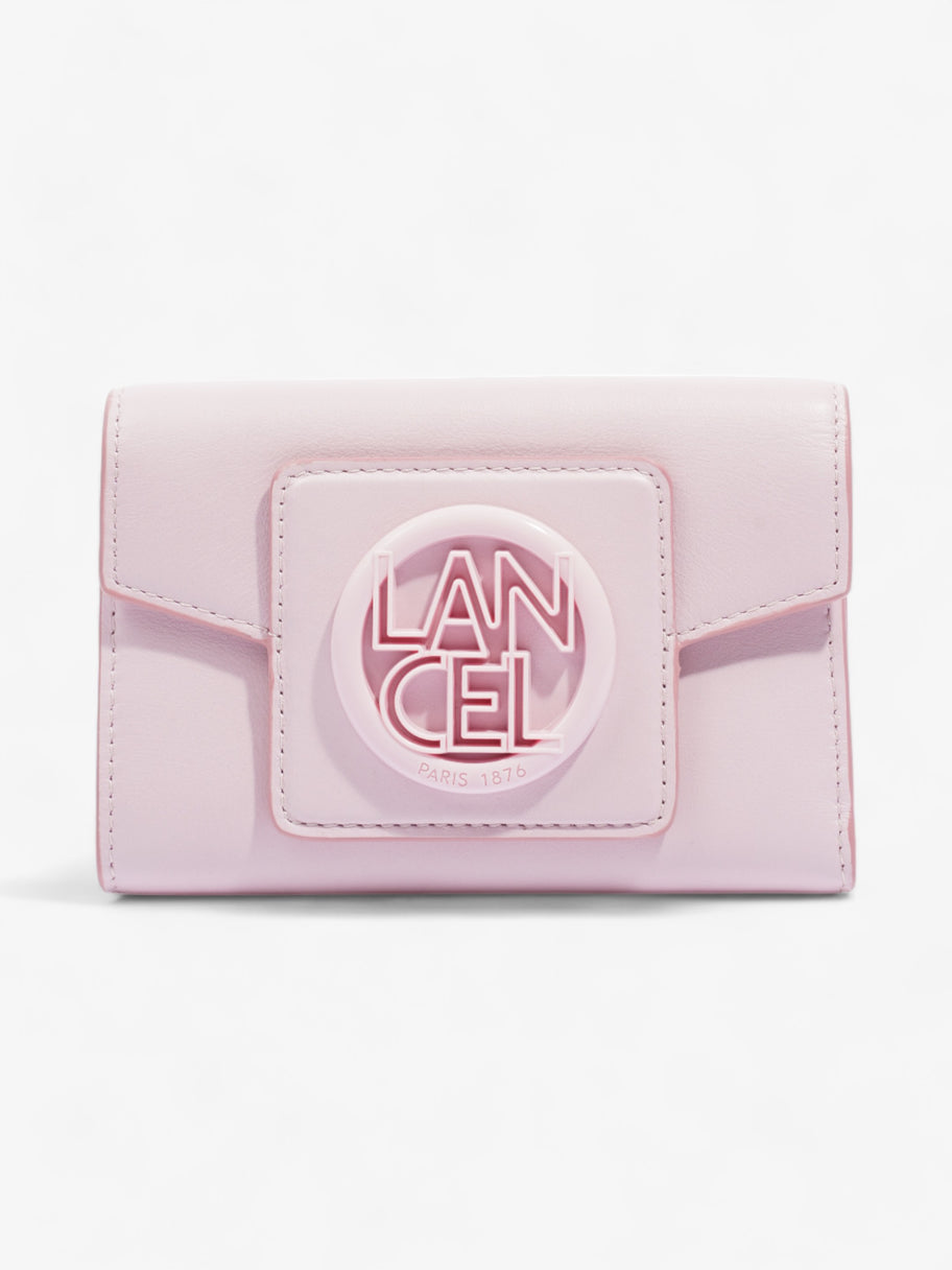 Lancel Roxane Slim Flap Wallet Pink Leather Image 1