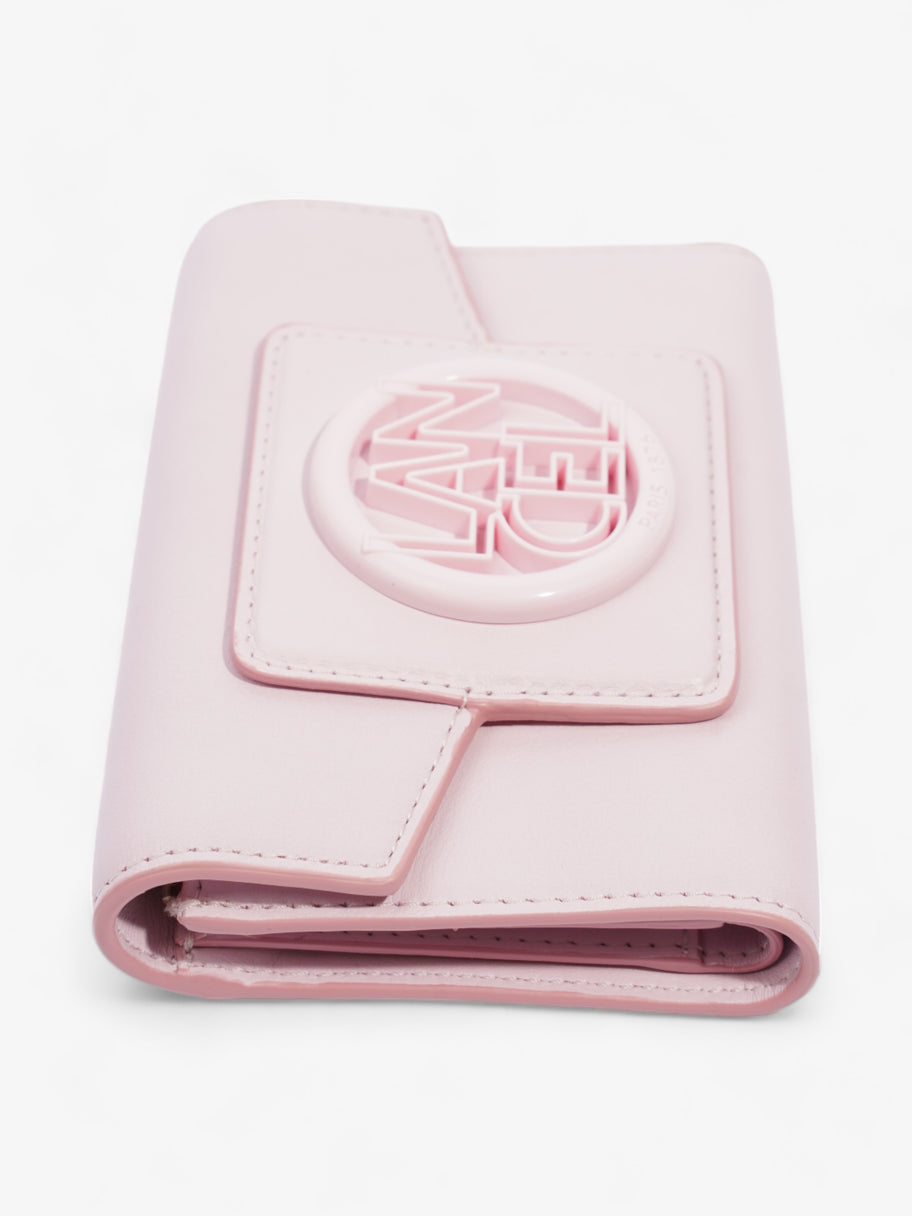 Lancel Roxane Slim Flap Wallet Pink Leather Image 4