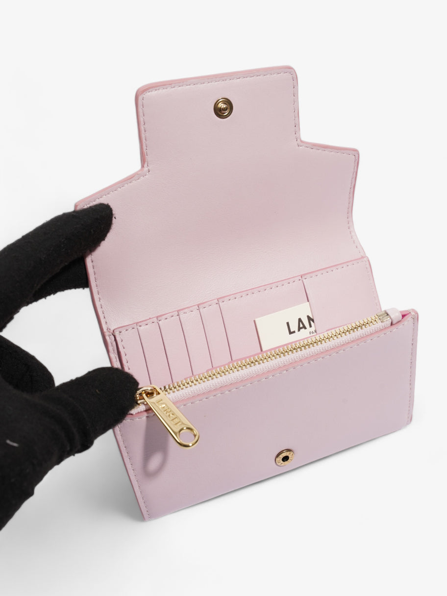 Lancel Roxane Slim Flap Wallet Pink Leather Image 7