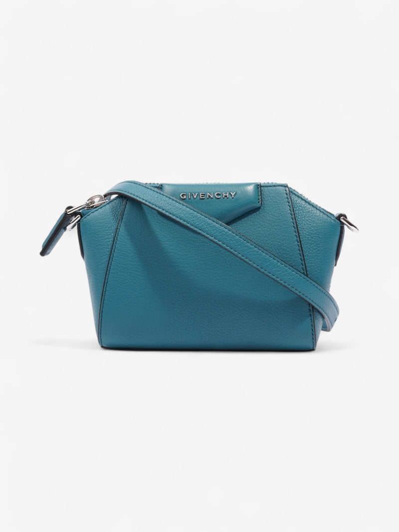  Givenchy Antigona Teal Goatskin Leather Nano