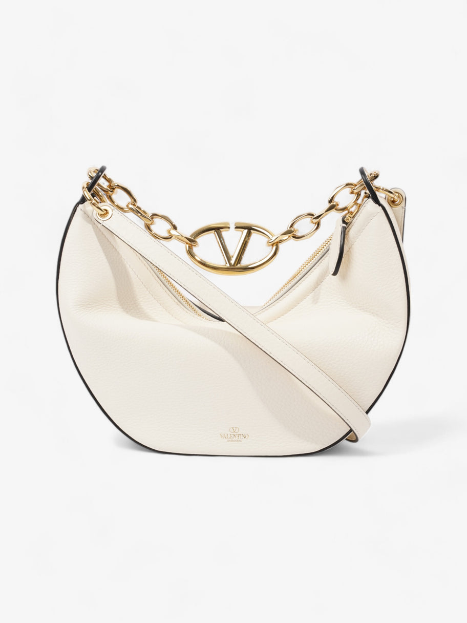 Valentino VLogo Moon Bag Ivory Calfskin Leather Image 1