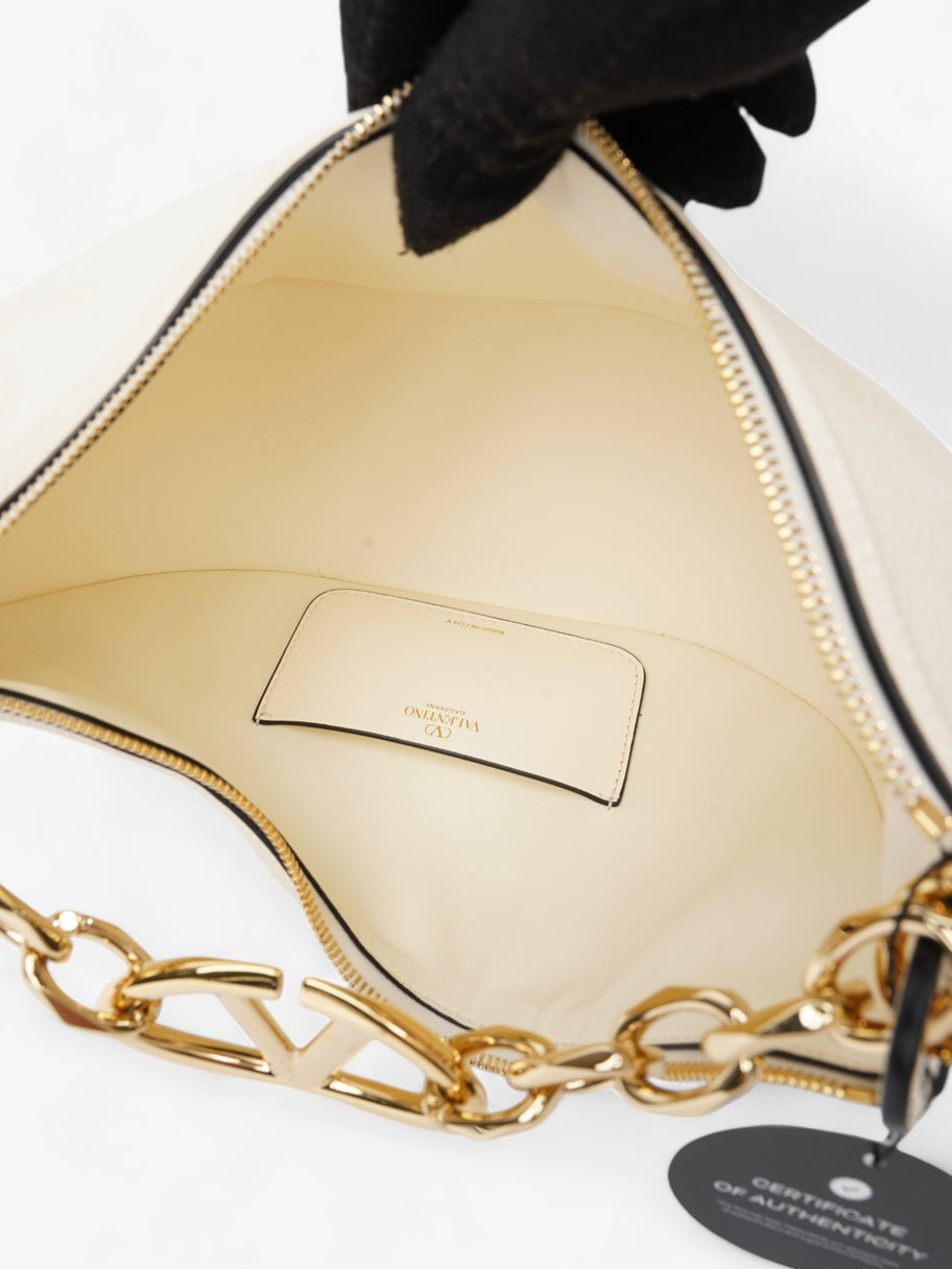 Valentino VLogo Moon Bag Ivory Calfskin Leather Image 8