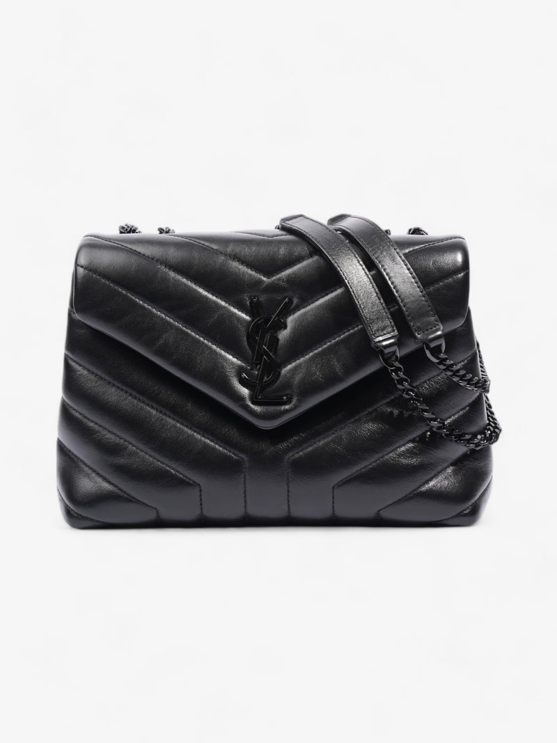  Saint Laurent Loulou Black Calfskin Leather Small