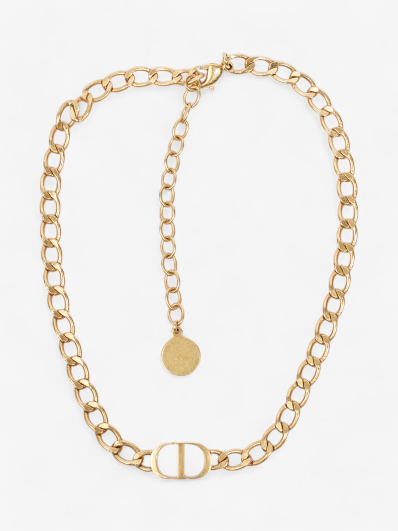  Christian Dior CD Chain Choker Gold Base Metal