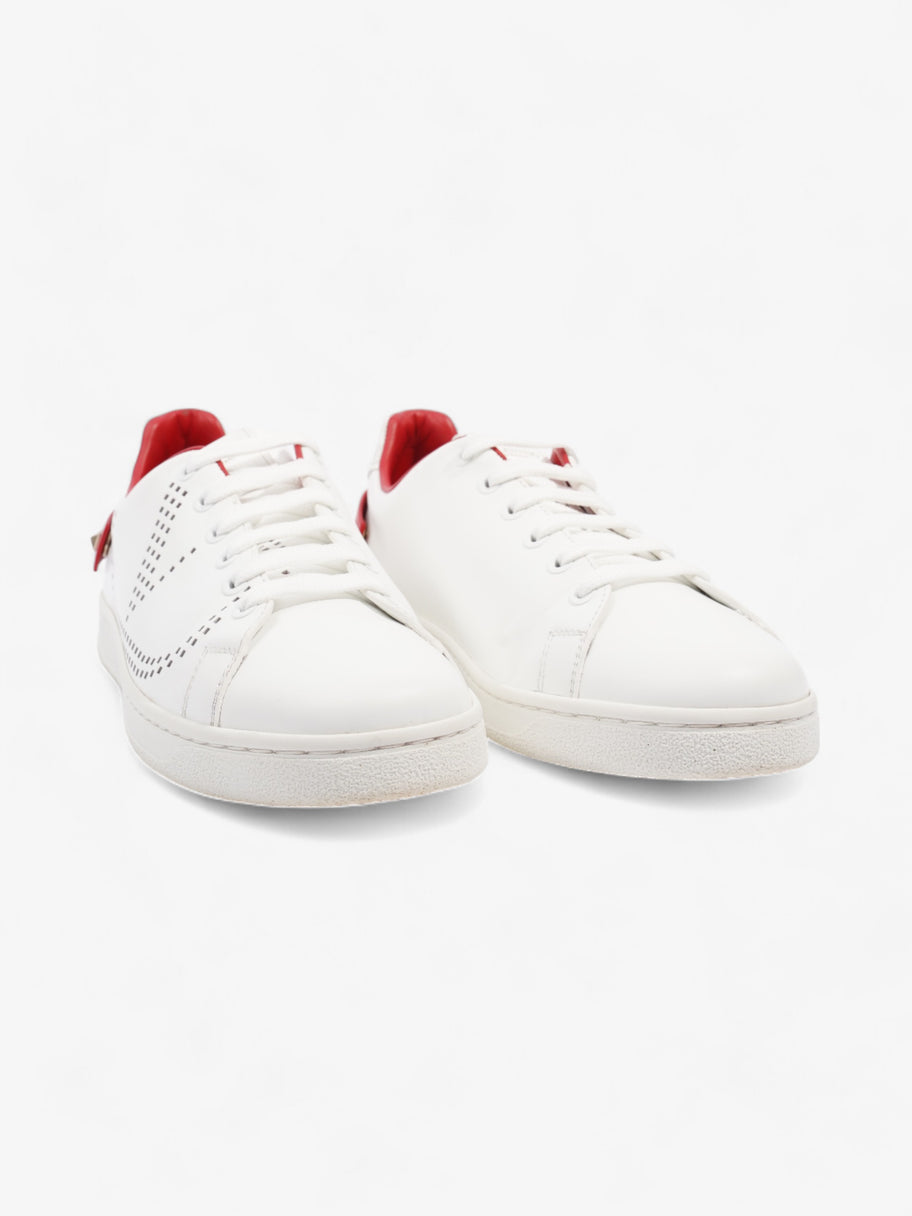 Valentino V Logo Sneakers  White / Red Leather EU 38 UK 5 Image 2