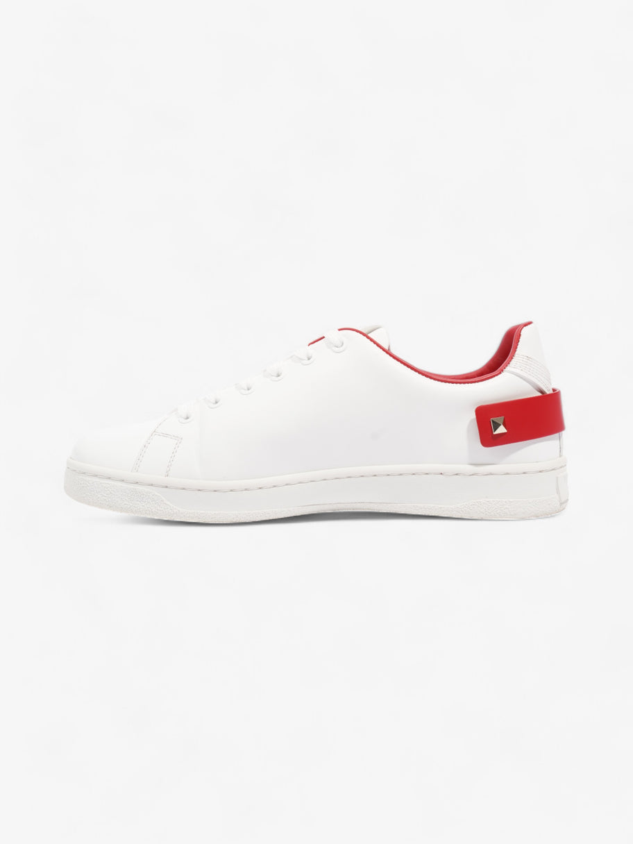 Valentino V Logo Sneakers  White / Red Leather EU 38 UK 5 Image 3