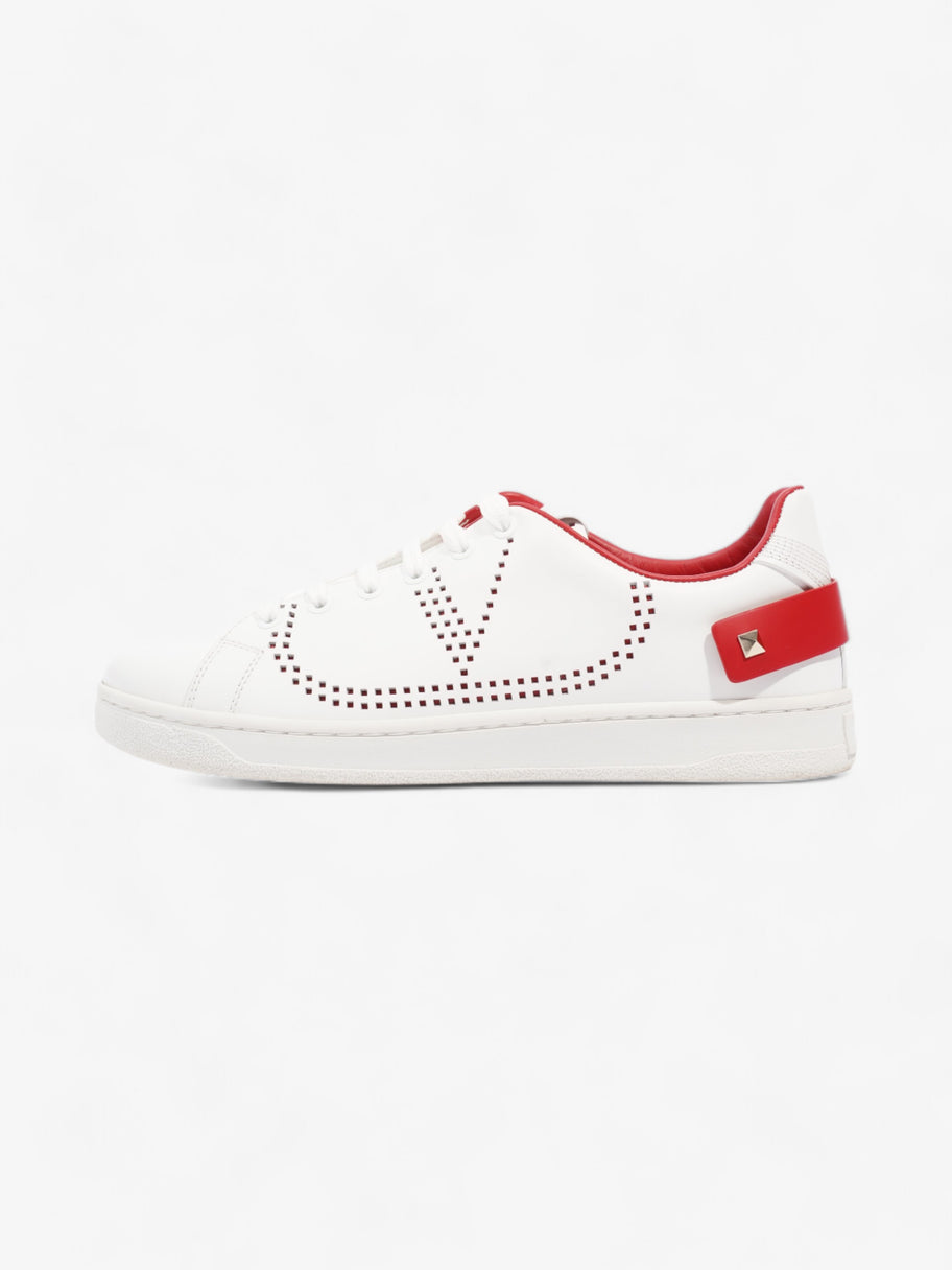 Valentino V Logo Sneakers  White / Red Leather EU 38 UK 5 Image 5