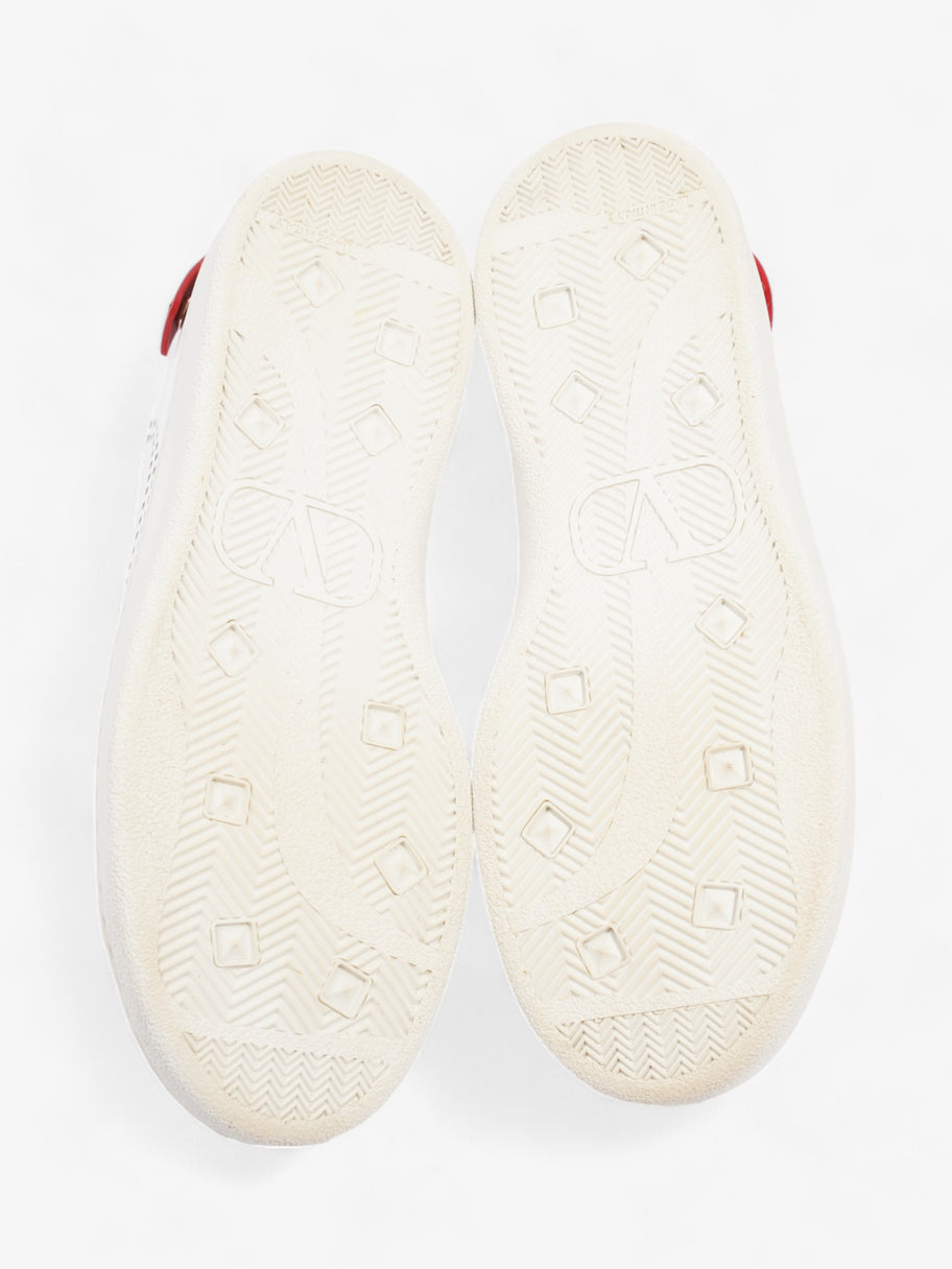 Valentino V Logo Sneakers  White / Red Leather EU 38 UK 5 Image 7