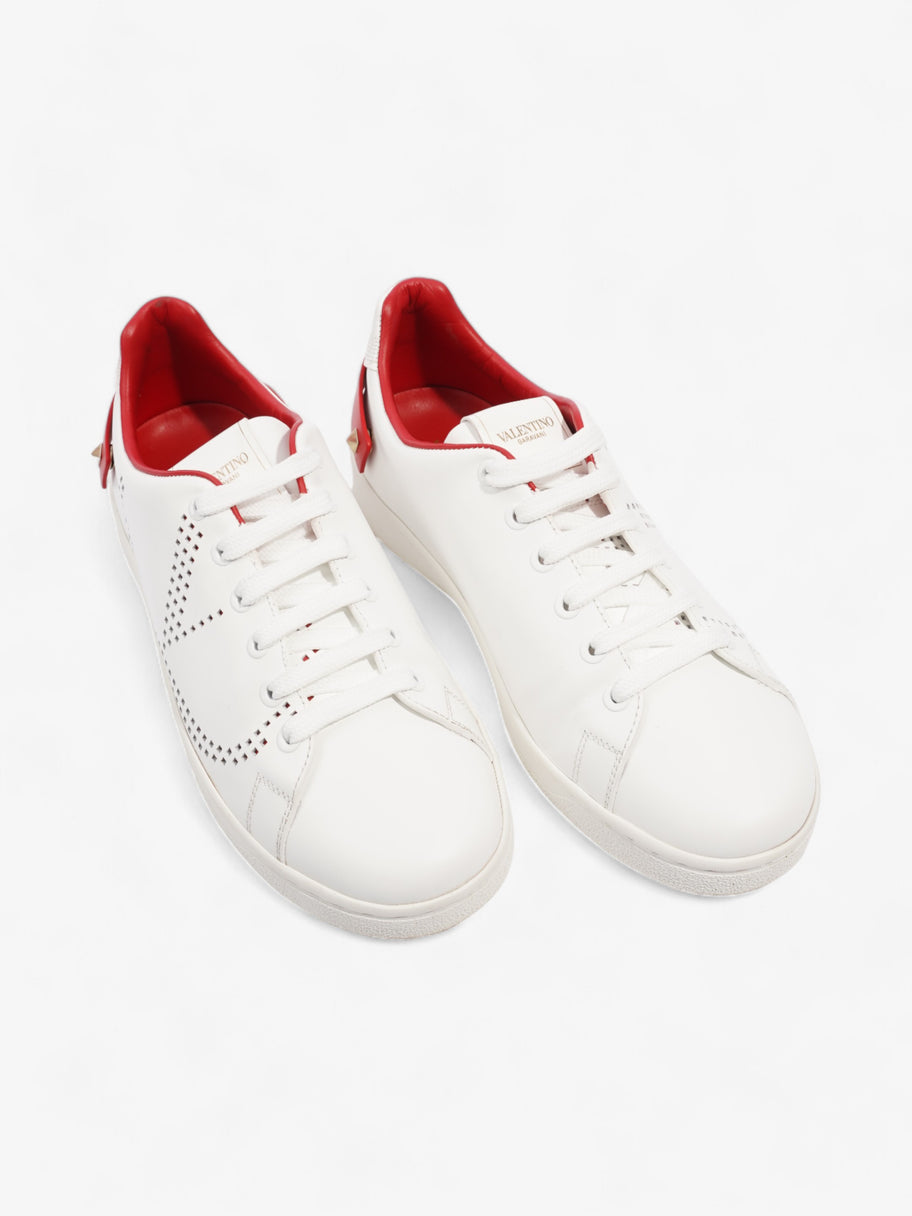 Valentino V Logo Sneakers  White / Red Leather EU 38 UK 5 Image 8