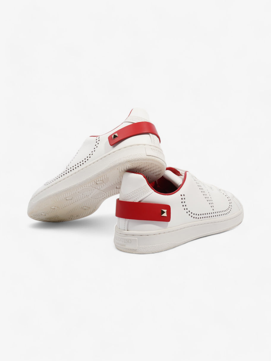 Valentino V Logo Sneakers  White / Red Leather EU 38 UK 5 Image 9