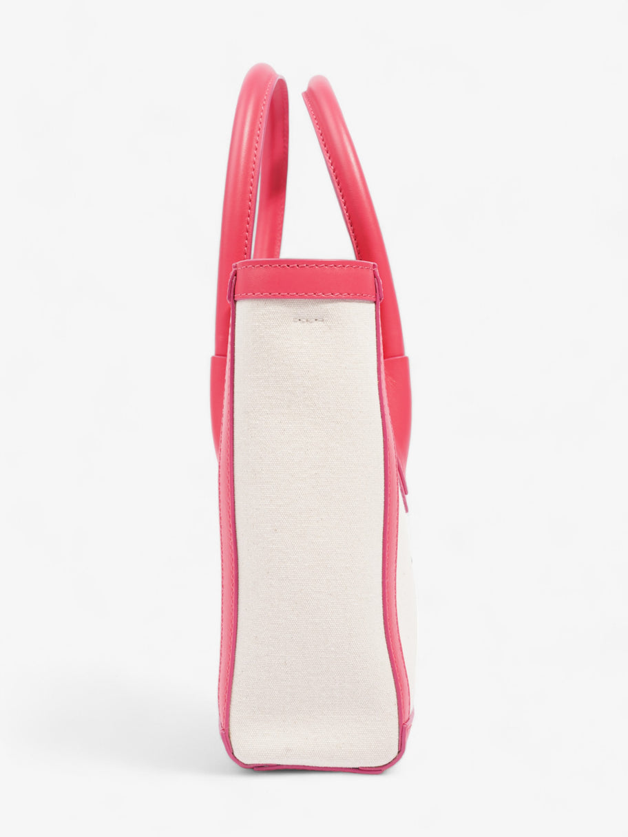 Balmain Shopping Tote Pink / Cream Canvas Image 5