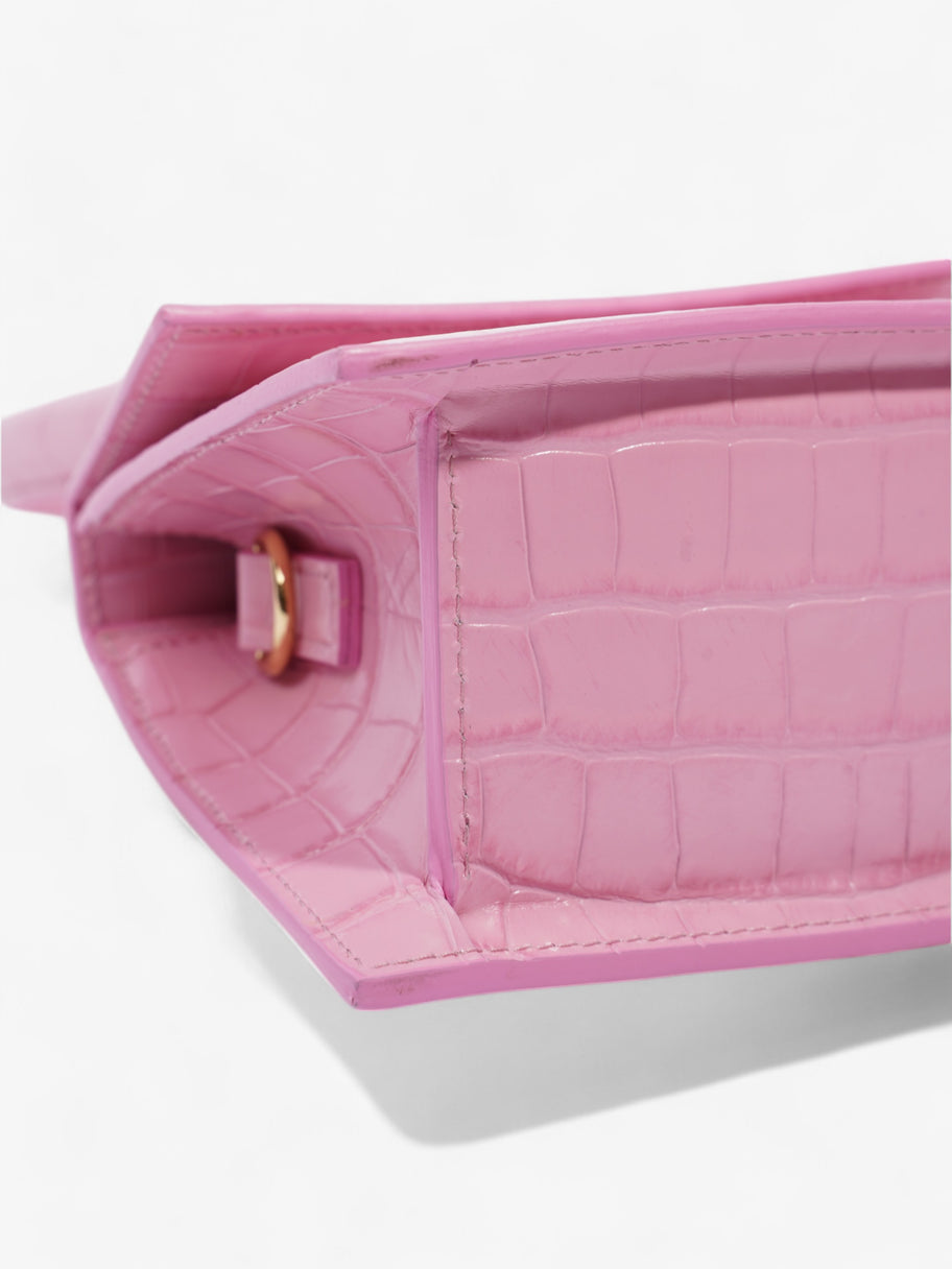 Jacquemus Le Chiquito Moyen Pink Croc Leather Image 7