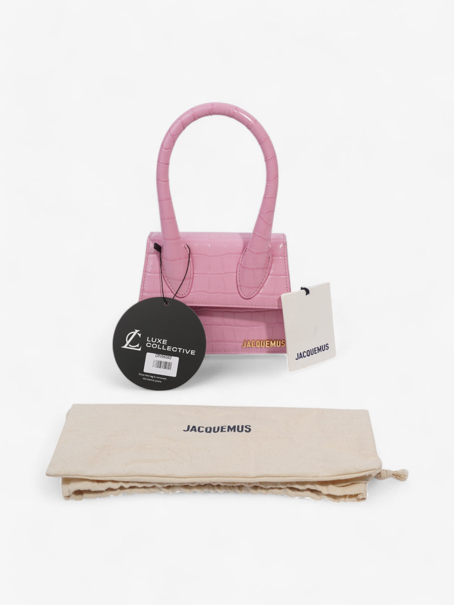 Jacquemus Le Chiquito Moyen Pink Croc Leather Image 9