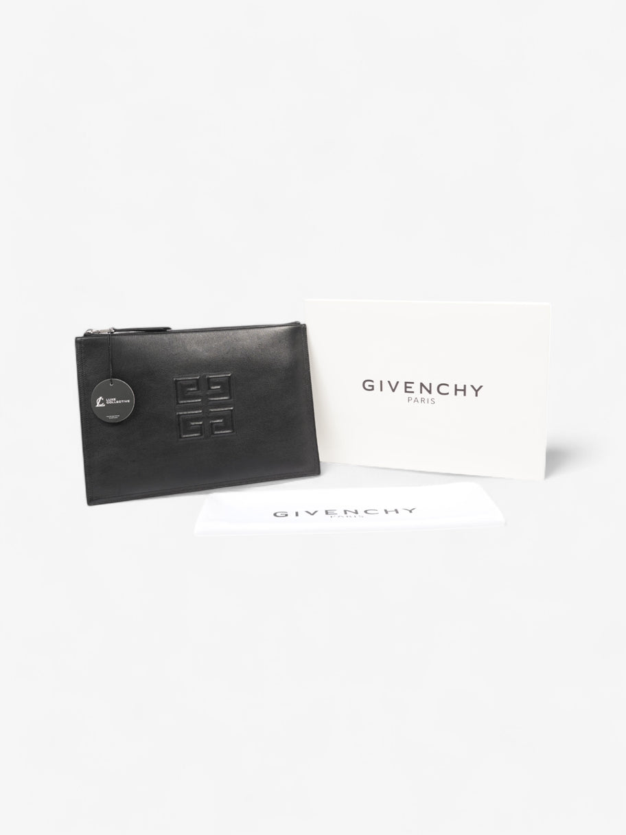 Givenchy 4G Emblem Clutch Black Leather Large Image 7