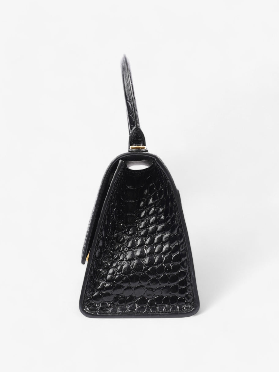 Balenciaga Hourglass Black Embossed Leather Small Image 3