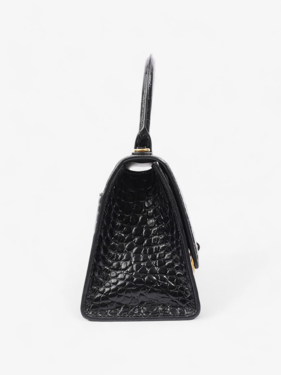 Balenciaga Hourglass Black Embossed Leather Small Image 5