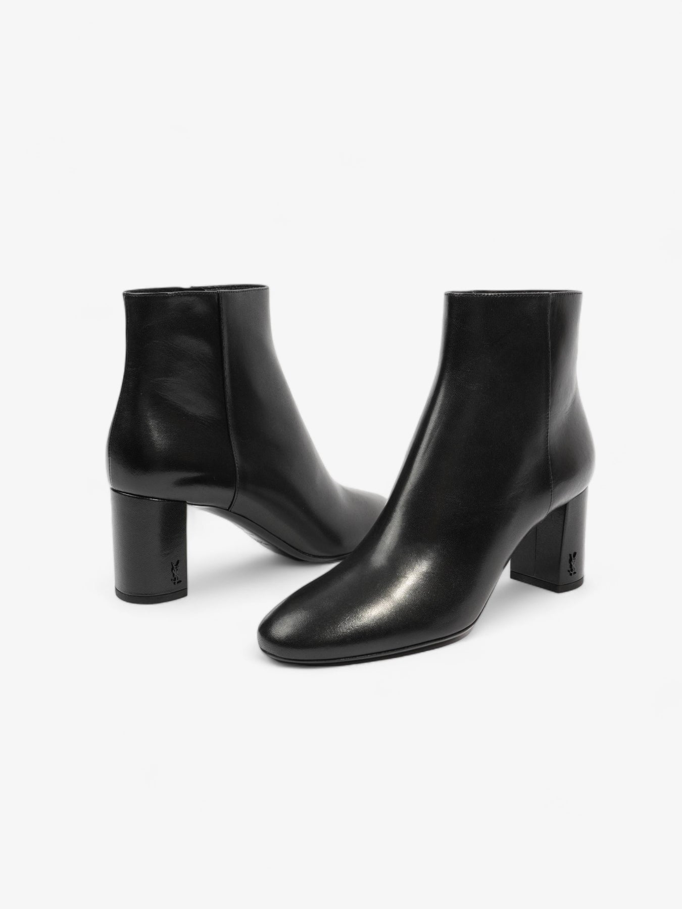 Buy Black Signature Leather Smart Ankle Boots from Next Luxembourg