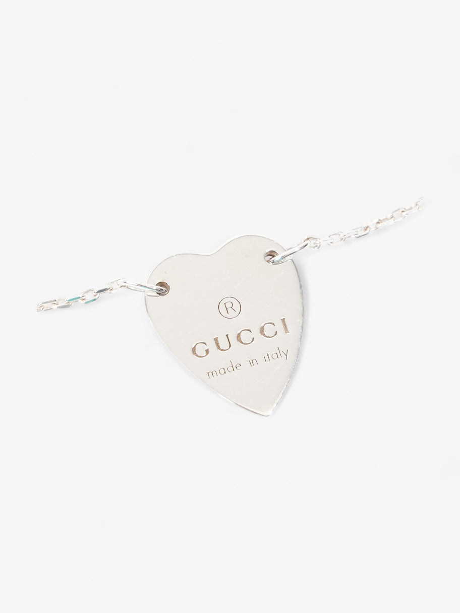 Gucci Trademark Heart Necklace Silver Silver Sterling Image 5