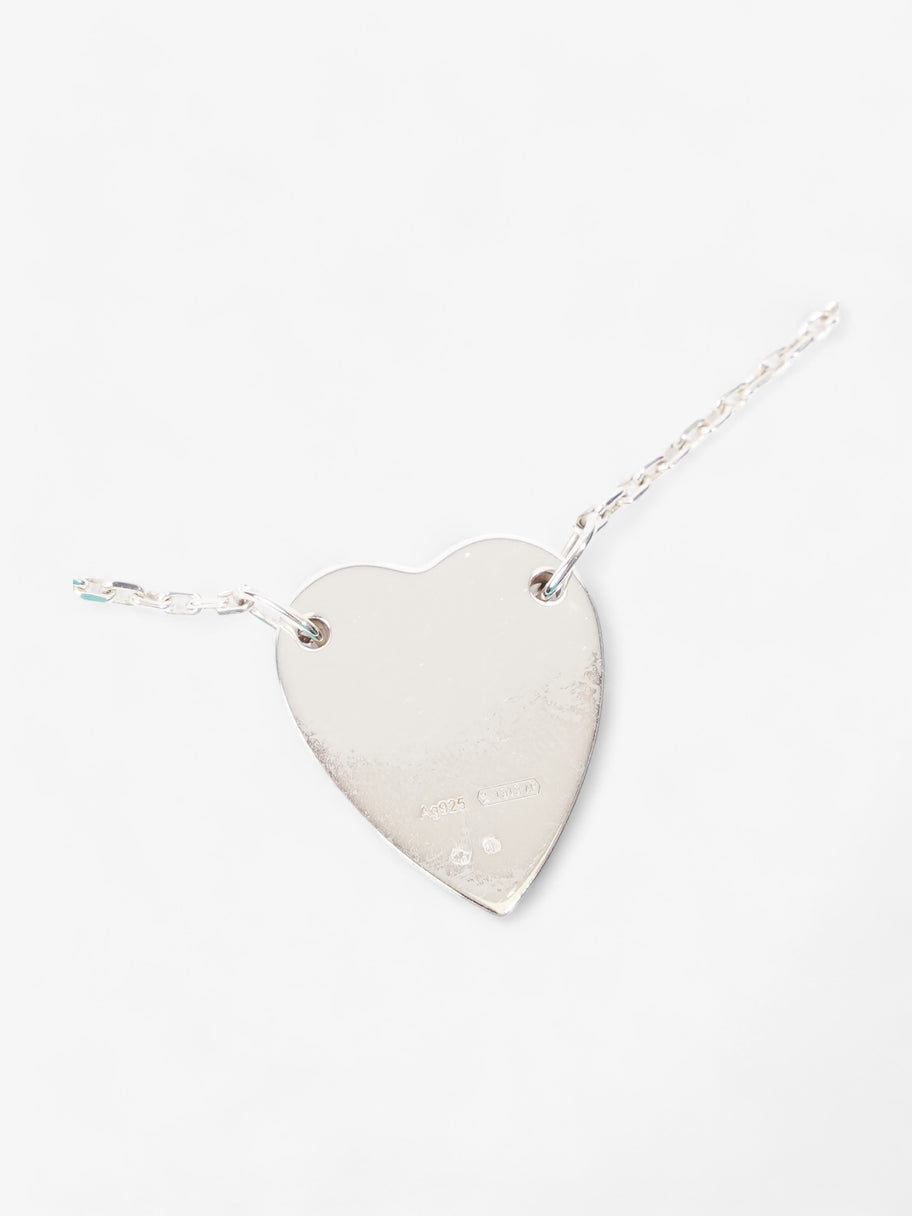 Gucci Trademark Heart Necklace Silver Silver Sterling Image 6