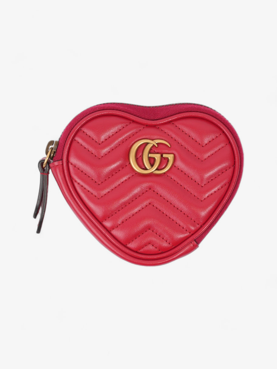 Gucci GG Marmont Heart Purse Red Matelasse Leather Image 1