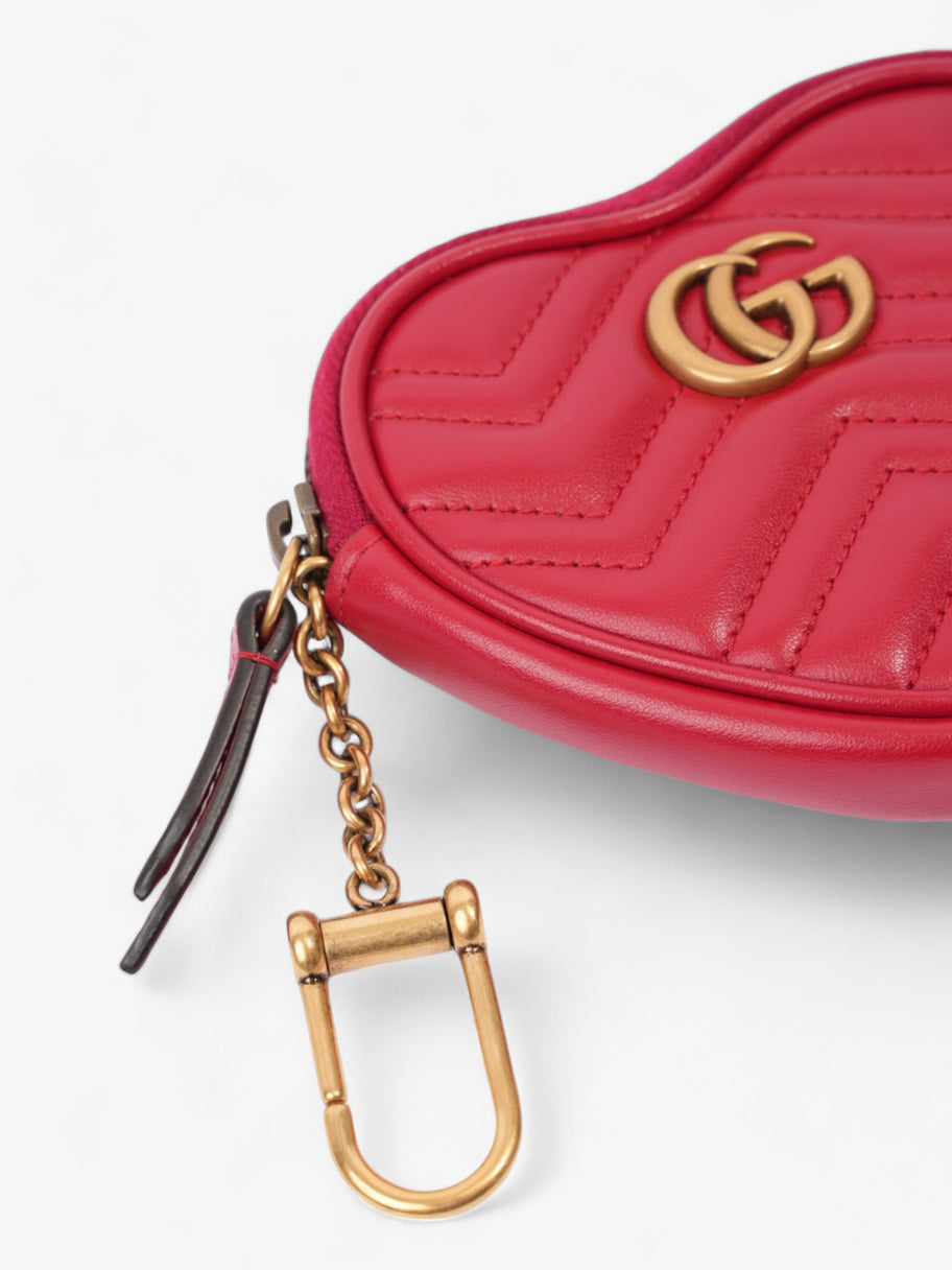 Gucci GG Marmont Heart Purse Red Matelasse Leather Image 7