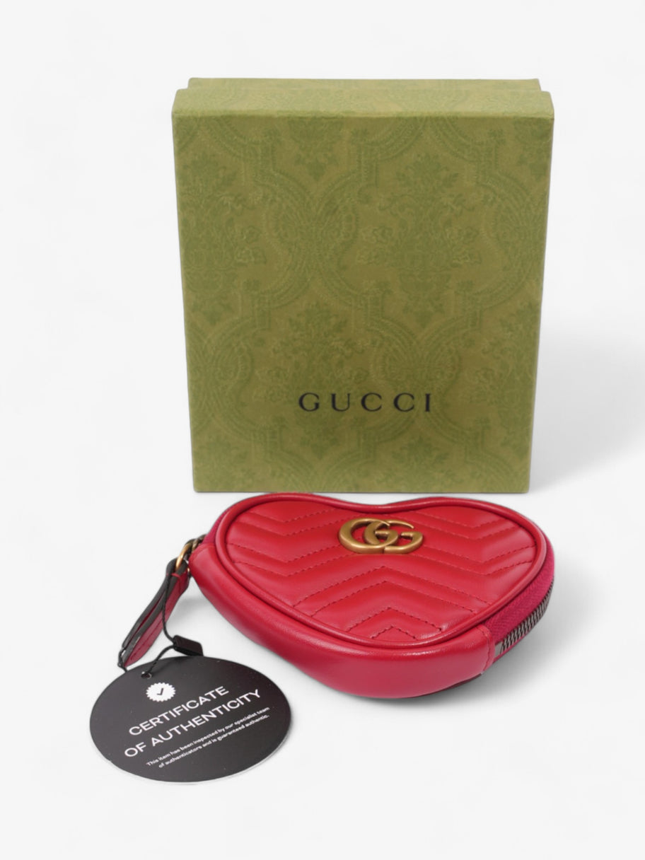 Gucci GG Marmont Heart Purse Red Matelasse Leather Luxe Collective