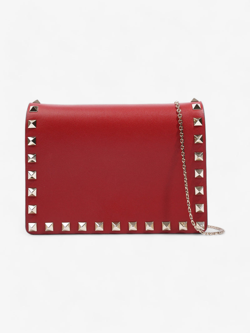  Valentino Rockstud Chain Red Leather