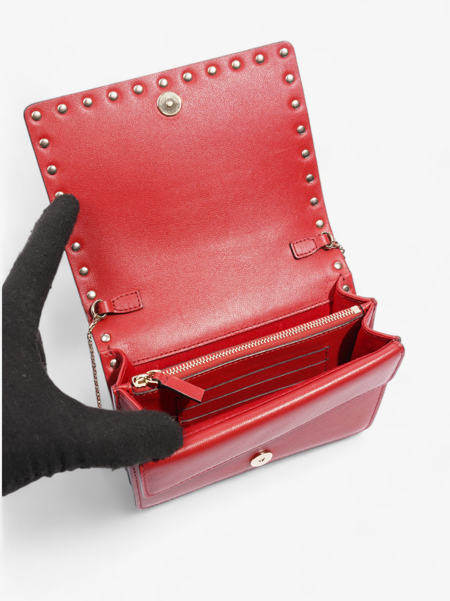 Valentino Rockstud Chain Red Leather Image 8