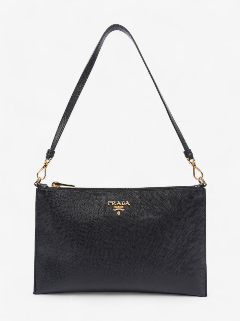  Prada Lux Pochette Black Saffiano Leather