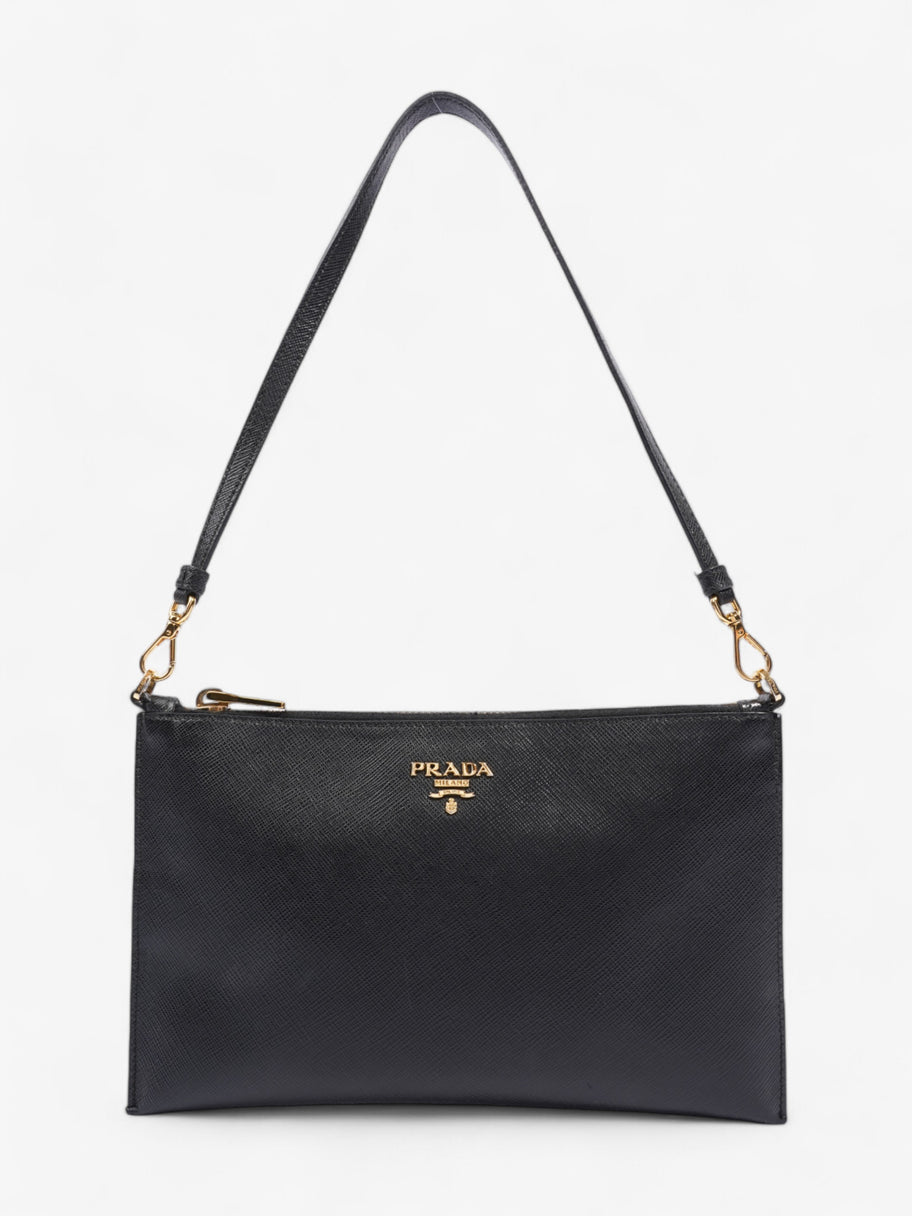 Prada Lux Pochette Black Saffiano Leather Image 1